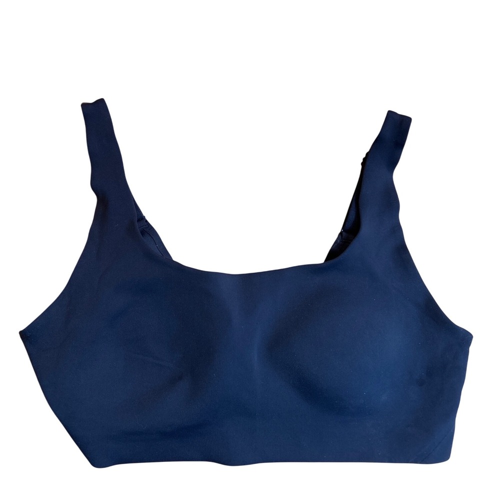 Lululemon Navy Blue Adjustable Strap Light Support Workout Bra Size 12 EUC